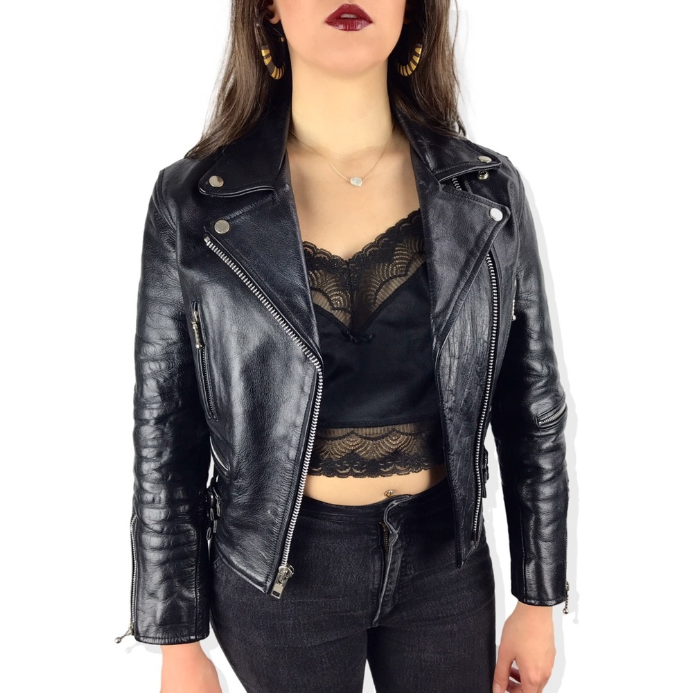 ❌SOLD❌ STRAIGHT TO HELL leather motorcycle jacket - Picture 8 of 8